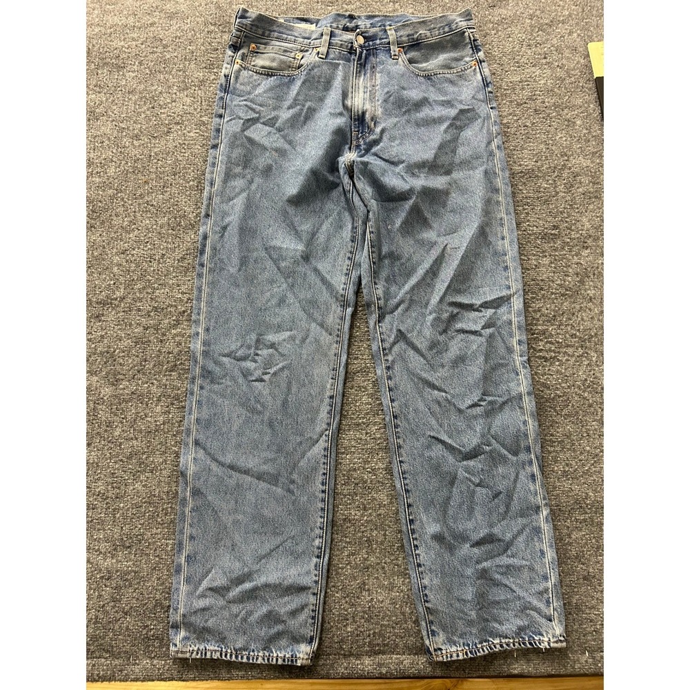 Levi's Jeans Mens Size 34x32 Blue 505 Regular Fit Straight Leg Medium Wash Denim